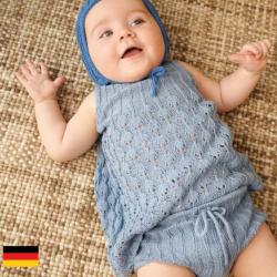 Sandnes Garn Sandnes Garn Patterns 2407 Summer Baby Lilja Singlet, Linus Diaper Pants & Bonnet (deutsch)