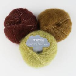 Kremke Soul Wool Marled Silky Kid 75g Garnpaket Forest