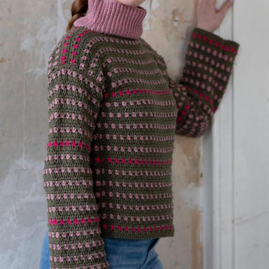 Erika Knight Anleitung Rose Garden Pullover deutsch